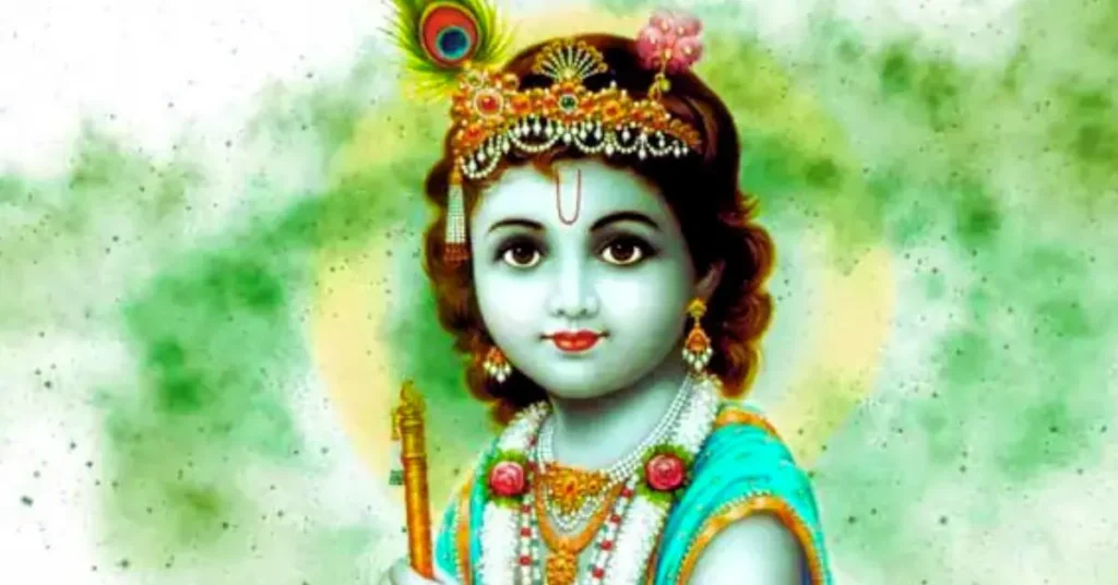 పంచామృత అభిషేకం చేస్తున్న చిన్న బాలకృష్ణ విగ్రహంతో, కృష్ణాష్టమి వ్రతం ఉత్సాహంగా జరుపుతున్న వాణి